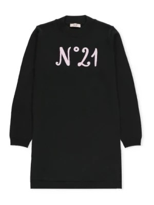 Zdjęcie produktu Czarna Sukienka z wełnianym dodatkiem dla dziewcząt N21