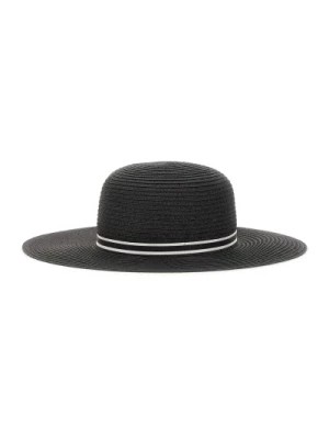 Zdjęcie produktu Czarna tkana papierowa czapka dla kobiet Borsalino
