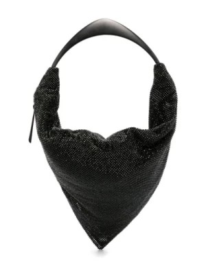 Zdjęcie produktu Czarna torba na ramię Ursolina z ozdobnymi kamieniami Benedetta Bruzziches