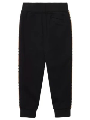 Zdjęcie produktu Czarne bawełniane spodnie do joggingu w stylu Vintage Check Burberry