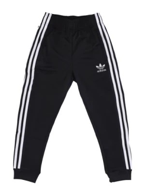 Zdjęcie produktu Czarne/Białe Track Spodnie Dresowe - Streetwear Kolekcja Adidas