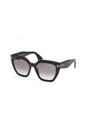Zdjęcie produktu Czarne Błyszczące Okulary Przeciwsłoneczne dla Kobiet Tom Ford