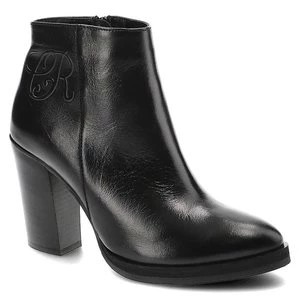 Zdjęcie produktu Czarne Botki Carinii Damskie Eleganckie Buty Na Słupku