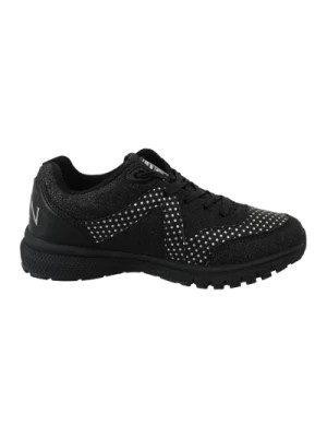 Zdjęcie produktu Czarne Buty Sneakers Jasmines Runner z Poliestru - Autentyczne Plein Sport Damskie Plein Sport