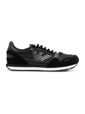 Zdjęcie produktu Czarne Casual Sneakers dla Mężczyzn Emporio Armani