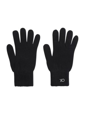 Zdjęcie produktu Czarne Dzianinowe Rękawiczki dla Kobiet Calvin Klein