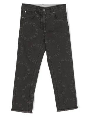 Zdjęcie produktu Czarne dziecięce jeansy z haftowanym logo Stella McCartney