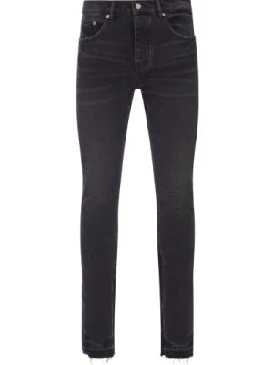 Zdjęcie produktu Czarne Dżinsy Skinny z Unikalnymi Szczegółami Purple Brand