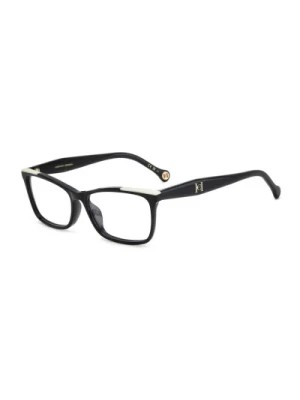 Zdjęcie produktu Czarne i białe stylowe okulary Carolina Herrera
