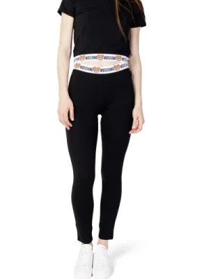Zdjęcie produktu Czarne jednolite legginsy dla kobiet Moschino