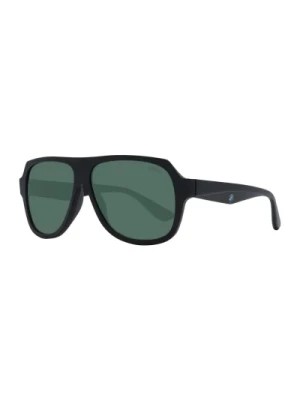 Zdjęcie produktu Czarne Okulary Przeciwsłoneczne Polaroidowe Zielone Soczewki BMW