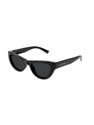 Zdjęcie produktu Czarne okulary przeciwsłoneczne z czarnymi soczewkami Saint Laurent