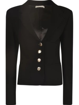 Zdjęcie produktu Czarne Płaszcze dla Kobiet Alessandra Rich