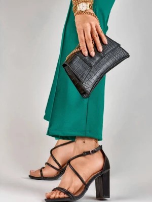 Zdjęcie produktu Czarne sandały damskie na słupku Isan Merg