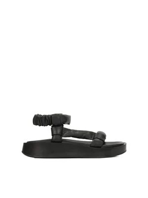 Zdjęcie produktu Czarne sandały damskie w sportowym stylu na platformie Kazar