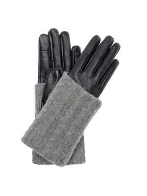 Zdjęcie produktu Czarne skórzane rękawiczki damskie OCHNIK