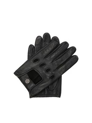 Zdjęcie produktu Czarne skórzane rękawiczki męskie samochodowe Kazar