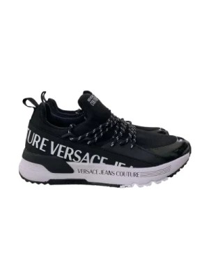 Zdjęcie produktu Czarne Sneakersy z Logo dla Mężczyzn Versace Jeans Couture