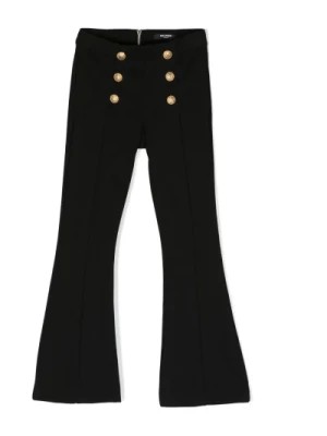 Zdjęcie produktu Czarne spodnie dla dziewcząt Aw22 Balmain