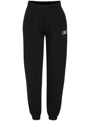 Zdjęcie produktu Czarne Spodnie do Joggingu z Elastycznym Pasem i Haftowanym Logo Rotate Birger Christensen