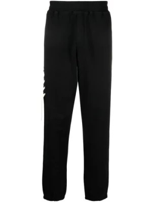 Zdjęcie produktu Czarne spodnie do joggingu z elastycznym pasem z organicznej bawełny Craig Green