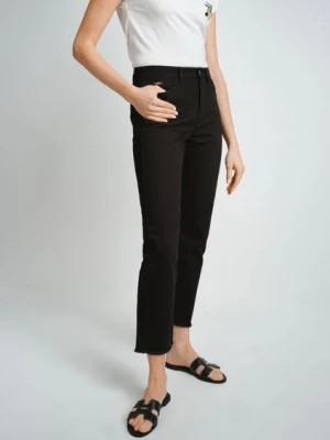 Zdjęcie produktu Czarne spodnie jeansowe damskie OCHNIK