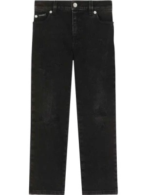 Zdjęcie produktu Czarne Spodnie z Graffiti dla Chłopców Dolce & Gabbana