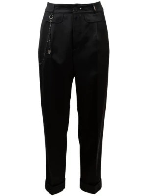 Zdjęcie produktu Czarne spodnie z prostymiogawkami High
