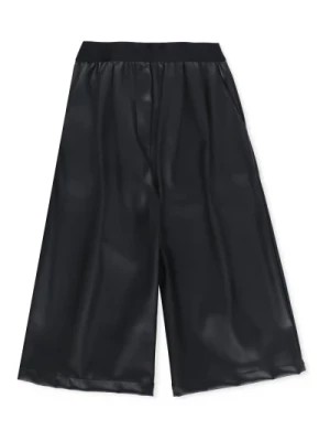 Zdjęcie produktu Czarne Spodnie z Rozszerzanymi Nogawkami dla Dziewczynek Msgm