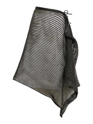 Zdjęcie produktu Czarno-biały Spódnica z Marszczeniami A. Roege Hove