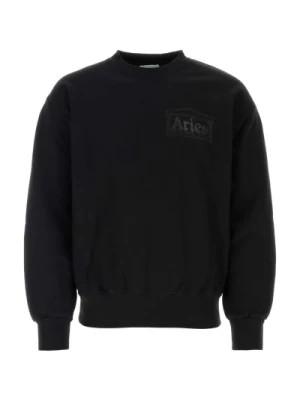 Zdjęcie produktu Czarny bawełniany sweter Aries