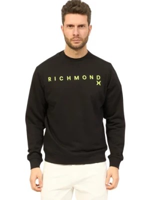 Zdjęcie produktu Czarny Bawełniany Sweter z Logo Richmond