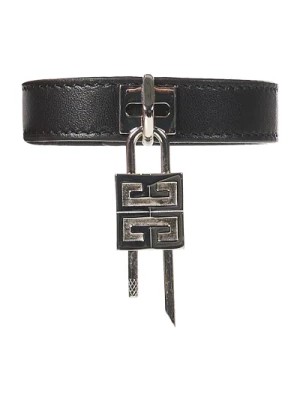 Zdjęcie produktu Czarny Bransoletka z lambskinu z logo 4G Givenchy