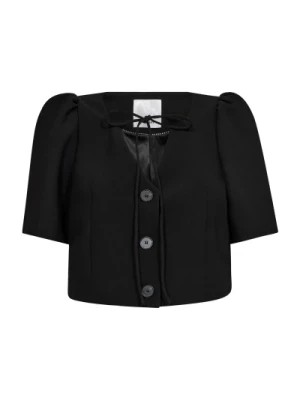 Zdjęcie produktu Czarny Crop Tie Blazer Co'Couture