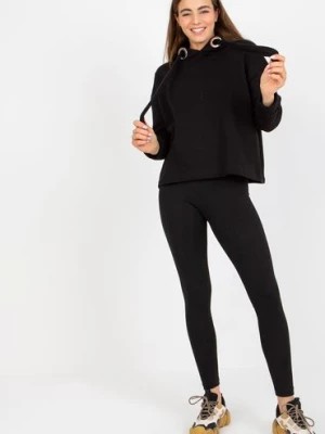 Zdjęcie produktu Czarny damski komplet dresowy z legginsami Fancy