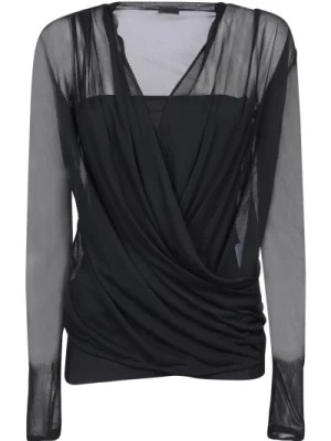 Zdjęcie produktu Czarny Drapowany Sweter z Dekoltem w Serek Givenchy