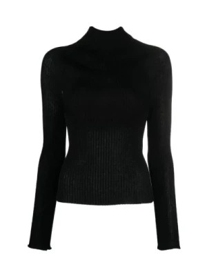 Zdjęcie produktu Czarny Emma Drape Long Sleeve Top A. Roege Hove