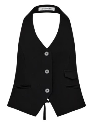Zdjęcie produktu Czarny Halter Vest Blazer Stylowy Model Co'Couture