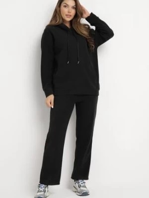 Zdjęcie produktu Czarny Ocieplany Komplet 2-częściowy z Bluzą i Spodniami Echelon