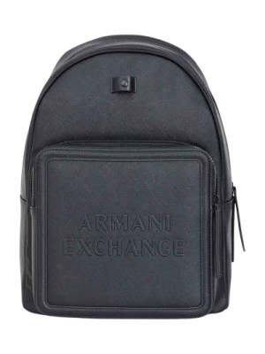 Zdjęcie produktu Czarny Plecak z Wytłoczonym Logo Armani Exchange