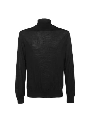 Zdjęcie produktu Czarny Sweter z Golfem dla Mężczyzn Emporio Armani