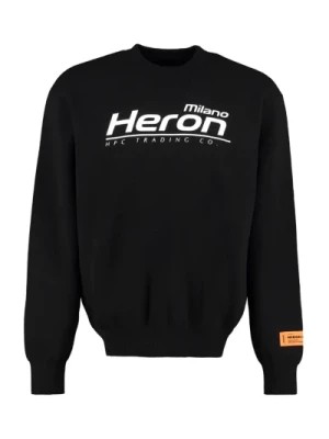 Zdjęcie produktu Czarny Sweter z Logo dla Mężczyzn Heron Preston