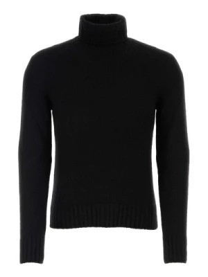 Zdjęcie produktu Czarny sweter z mieszanki kaszmiru dla nowoczesnego mężczyzny Tom Ford