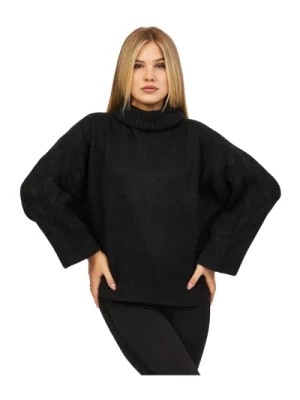 Zdjęcie produktu Czarny sweter z warkoczowym wzorem Armani Exchange