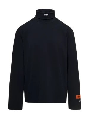 Zdjęcie produktu Czarny Sweter z Wysokim Kołnierzem z Bawełny dla Mężczyzn Heron Preston