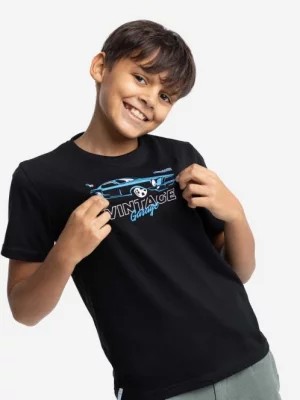 Zdjęcie produktu Czarny t-shirt chłopięcy z nadrukiem samochodu T-FURIOS JUNIOR Volcano