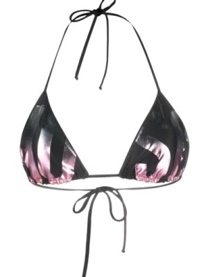 Zdjęcie produktu Czarny top bikini z dekoltem amerykańskim Moschino