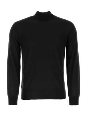 Zdjęcie produktu Czarny wełniany sweter - Stylowy i wygodny PT Torino