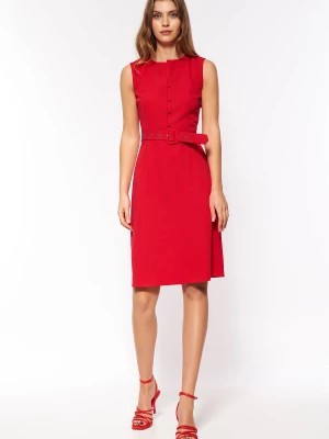 Zdjęcie produktu Czerwona elegancka sukienka bez rękawów Merg