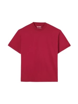 Zdjęcie produktu Czerwona koszulka Rumba z bawełny z nadrukiem Sunnei